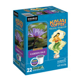 Kauai Coffee front packaging showing 22 pods and island branding benefit freshness