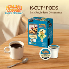 Close-up of Kauai Coffee grounds showing roast texture and aromatic appeal