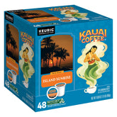 Kauai Coffee front box view showing 48-count and island branding for giftability