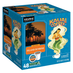 Kauai Coffee front box view showing 48-count and island branding for giftability