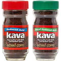 Kava bundle front packaging showing regular and decaf jars with clear labeling and freshness benefit