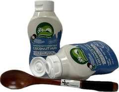 KC Commerce front packaging showing bottle and label with rich coconut benefit