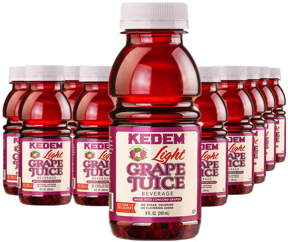kedem light concord front packaging showing 24-pack convenience and kosher certification