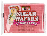 Keebler front packaging showing twelve strawberry wafer packs and brand