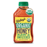 Kelley's front label bottle showing 24 oz and organic certification benefit