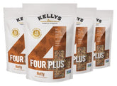 Kelly's Four Plus front packaging showing product and nutrition benefits