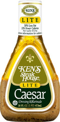 Ken's light Caesar back label with nutrition facts and storage guidance to help informed choices