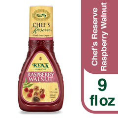 Ken's Steak House vinaigrette drizzled on salad offering fruity, balanced flavor