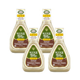 Ken's Steak House front packaging showing lite Vidalia dressing, convenient four-pack benefit