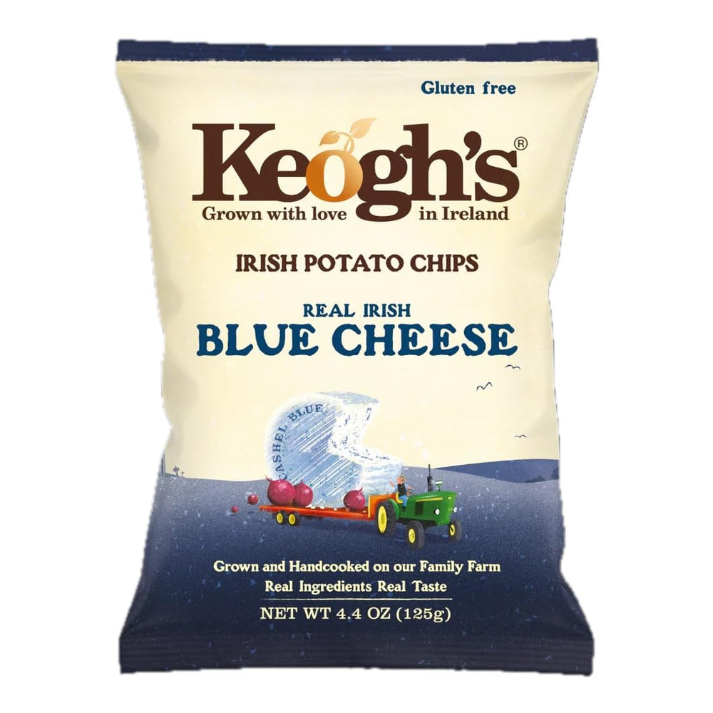 Keogh's front packaging showing 4.4 oz bag and brand for premium snack appeal