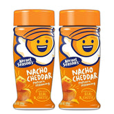 Kernel Season's front packaging showing two 2.85 oz nacho cheddar shakers and brand