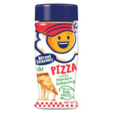 Kernel Season's front packaging showing pizza seasoning jar and label benefit: bold pizza taste