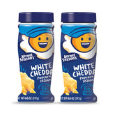 Kernel Season's front packaging showing brand and white cheddar flavor, clear benefit: recognizable shelf appeal