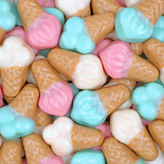 Kervan gummy close-up showing soft chewy texture and vibrant colors for appeal