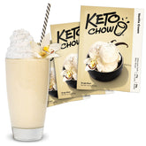 Keto Chow front pouch showing product branding and convenience