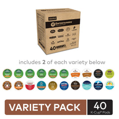 Keurig Entertainers open box overhead view, easy grab-and-serve convenience