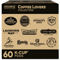 Keurig front pack showing the 60-count sampler and clear variety selection benefits
