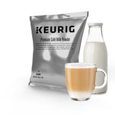 Keurig front packaging showing 1 lb bag and product name, clear benefit of easy storage