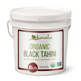 kevala black tahini front pail showing packaging and bulk size benefit