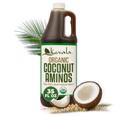 kevala front packaging Coconut Aminos showing bottle and brand benefit