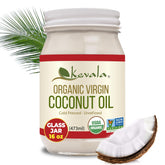 kevala glass jar front view showing label and seal benefits