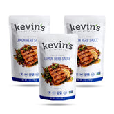 Kevin's Natural Foods front packaging showing three jars and bright label benefit quick meals