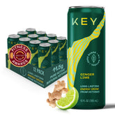 KEY front can display highlighting zero sugar and natural energy benefits