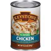 Keystone can front label showing product and clean ingredients benefit