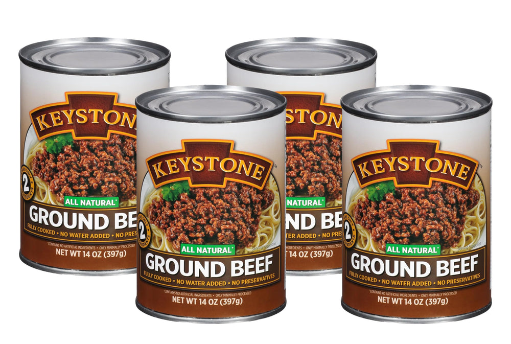 Keystone front packaging showing 14 oz can and clear label benefit