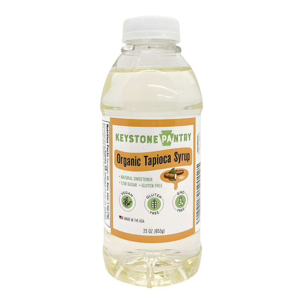 Keystone Pantry front label showing organic tapioca syrup benefits