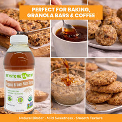 Homemade granola bars with Keystone Pantry syrup demonstrating binding and chewiness