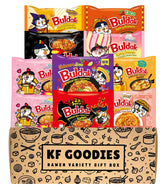 KF GOODIES gift box front view showing ten ramen packs and branded packaging for gifting