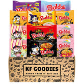 KF GOODIES gift box front view showing assorted ramen — great for gifting