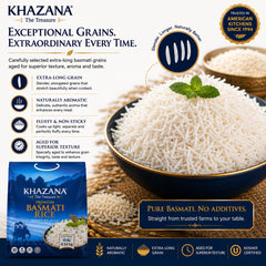 Khazana biryani in cauldron demonstrating rice holds shape in dishes