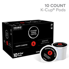 Kicking Horse single K-Cup pod top view highlighting easy brewing