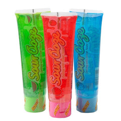 Kidsmania sour ooze on party table with kids enjoying tubes and festive convenience