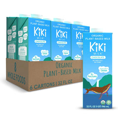 Kiki Milk front packaging showing organic chocolate milk and benefits