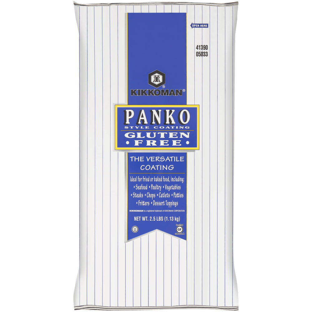 Kikkoman front of bag showing product and benefit of crisp coating