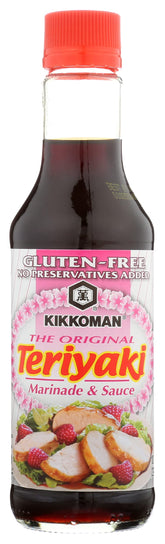 Kikkoman front bottle showing label and gluten-free certification for easy identification and safe use