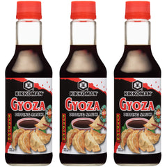 Kikkoman bottle front view shows brand and label for easy identification and consistent flavor