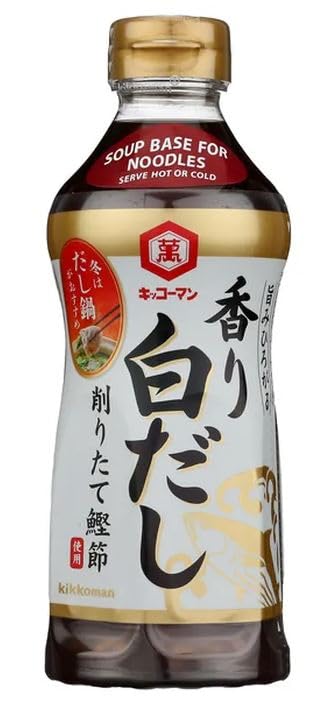 Kikkoman Kaori Shiro Dashi front label showing product clarity and size benefit