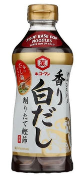 Kikkoman Kaori Shiro Dashi front label showing product clarity and size benefit