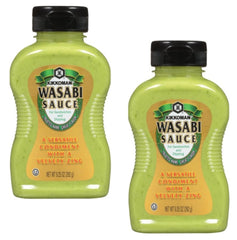 kikkoman bottle front packaging showing brand and wasabi sauce — convenient pantry staple