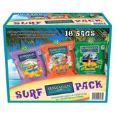 KILAUEA FIRE front packaging showing three-flavor surf pack and portability