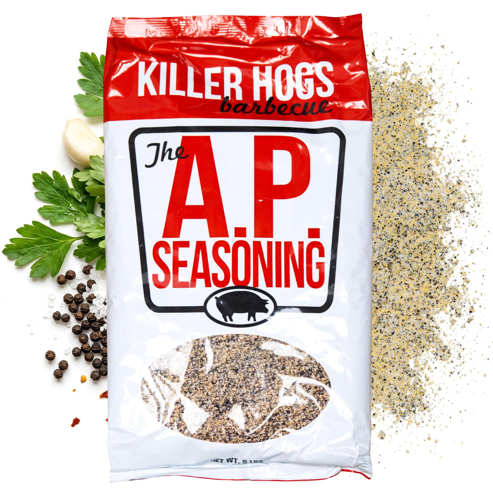 Killer Hogs front packaging showing 5 lb container and brand identity
