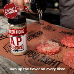 Killer Hogs product label view showing ingredients and Championship origin