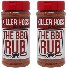 Killer Hogs front packaging showing two 11 oz jars and clear label, adds trusted flavor