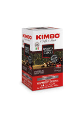 KIMBO front packaging of Barista Napoli capsules showing box and quantity benefit
