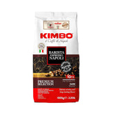 KIMBO Napoli front packaging showing bold dark roast for rich espresso