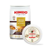 KIMBO white tin front view showing vintage packaging and premium presentation
